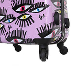 HALINA Bouffants & Broken Hearts Bold Eyes 20" Hard Side Spinner Luggage, Multicolor