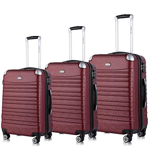 Hardside Luggage Set, Tsa Lightweight Spinner Luggage Sets, Expandable ...