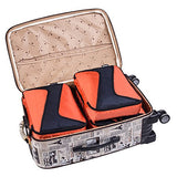 6 Set Packing Cubes - 3 Various Sizes Luggage Packing Organizers For Travel (Orange)