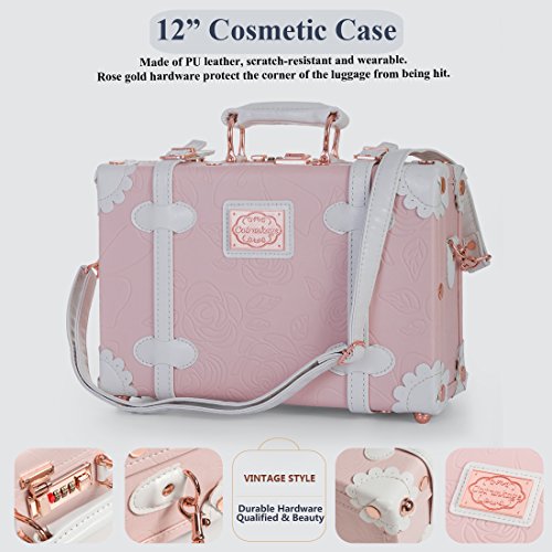 Other, Chic Pink Vintage Luggage Set