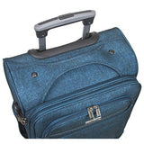 Dejuno Aurora Lightweight Denim 3-Piece Spinner Luggage Set, Navy