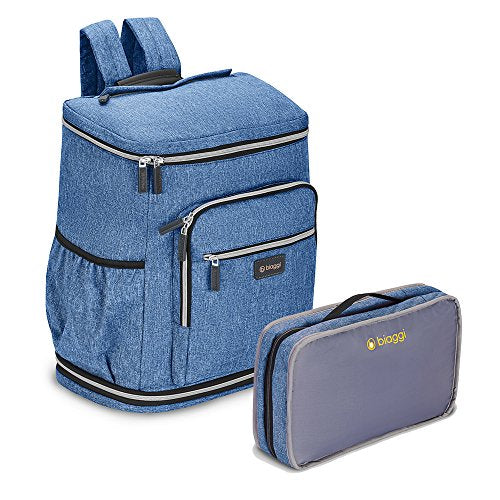 ZipSak Pro Foldable Travel Backpack With Cushioned Laptop Sleeve, Denim Blue