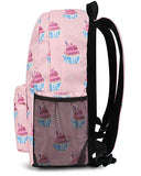 FITMYFAVO 15" Cupcakes Ultralight Backpack | Bookbag | Daypack with YKK zippers for Teens & Adults