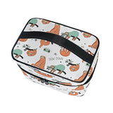 Makeup Bag Radio Sloth Travel Cosmetic Bags Organizer Train Case Toiletry Make Up Pouch