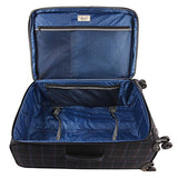 Original Penguin Norton 3pc Expandable Suitcase Set with Spinner Wheels, Navy Plaid