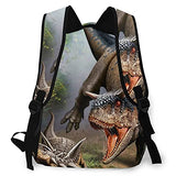 Multi leisure backpack,Carnotaurus Attacking An Antarctopelta Armore, travel sports School bag for adult youth College Students