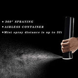 Hair Spray Bottle Empty Plastic Trigger Spray Bottle Refillable Fine Mist Sprayer Bottle 2 Pack 10oz /300ml for Hair Styling, Cleaning, Garden Continuous Water Mister (Black+Black)