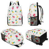 FITMYFAVO 15" Hawaiian Pineapple Ultralight Backpack | Bookbag | Daypack with YKK zippers for Teens