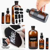 Glass Spray Bottle, KAMOTA Amber Glass Spray Bottles Set Refillable Container for Essential Oils,