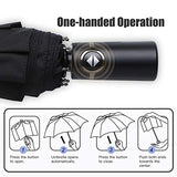 boy Windproof Travel Umbrella, Compact Umbrella Automatic Open Close, 9 Ribs Reinforced Windproof Frame