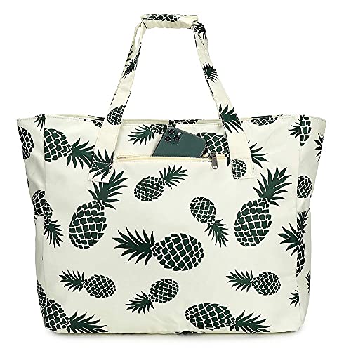 KingShop Beach Bag with Zipper Pool Bag for Women Lightweight Shoulder Bag  Extra Large Beach Tote Bag Pool Daily Bags
