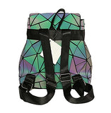 Magibag Lattice Geometric Backpack Iridescent Rainbow Rucksack School Bag Pack Teenager girl