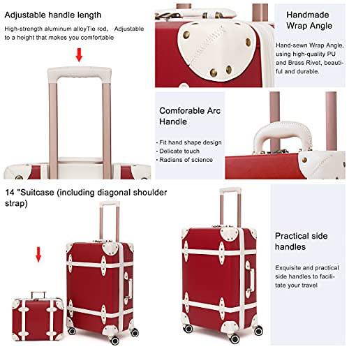  CO-Z Vintage Luggage Sets, 2 Piece Retro Suitcase with