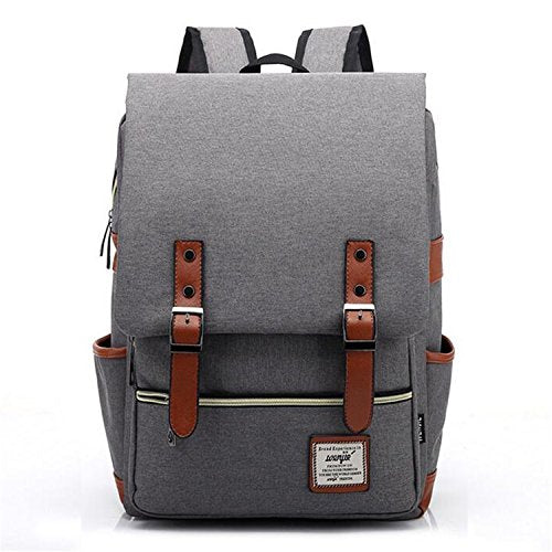 Men's Backpack - Vintage Lightweight Travel Backpack, Gray