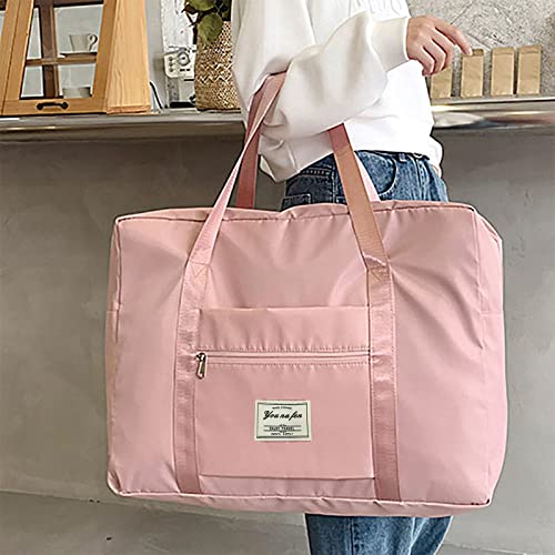 Leather Duffle Bag Pink Travel Bag Leather Holdall Carry All 