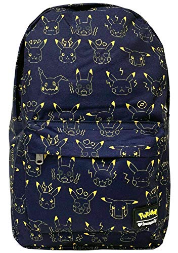 Loungefly Pokemon Pikachu Expressions Print Nylon Backpack