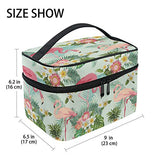 Makeup Bag Summer Flower Flamingo Travel Cosmetic Bags Organizer Train Case Toiletry Make Up Pouch