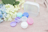 NIMENA Small Cosmetic Containers Pot Jar Lid Empty Plastic Travel Bottles Screw Cap for Samples