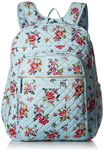 Vera Bradley Iconic Campus Backpack, Bordeaux Blooms, Backpacks, Clothing  & Accessories