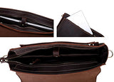 Berchirly Real Leather Lawyer Briefcase, Laptop Messenger Shoulder Bag Tote