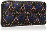 Loungefly Women's Lf Bright Sugar Skull Printed Pebble Wallet, Blue/Black, One Size