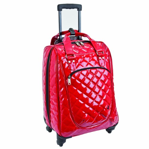 Athalon Luggage Spinner Wheels Construction Eurostyle Carryon Patent Cherry One Size