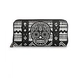 Loungefly Canvas Wallet With Skull Applique (Blk/Wht)