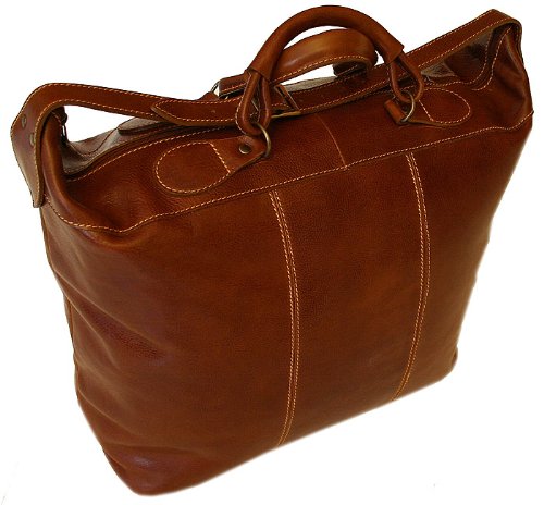 Floto Luggage Piana Leather Tote, Vecchio Brown, Large