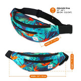 Vibe Festival Gear Fanny Pack for Men Women - Many Prints - Black Holographic Silver Gold Cute Waist Bag for Festival Rave Hiking Running Cycling