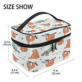 Makeup Bag Radio Sloth Travel Cosmetic Bags Organizer Train Case Toiletry Make Up Pouch