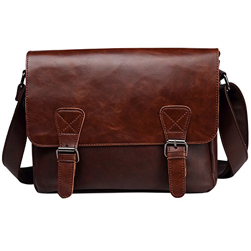 Men's Pu Leather Bag Handbag Briefcase Shoulder Bag Vintage