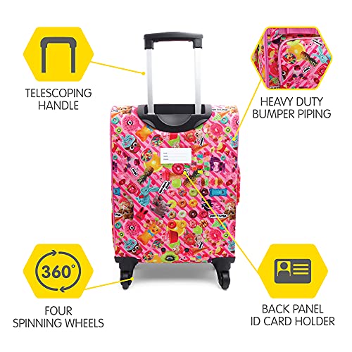 Kiddietotes Kids' Hardside Carry on Suitcase Scooter - Monster