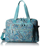 Vera Bradley womens Iconic Deluxe Weekender Travel Bag, Signature Cotton, Daisy Dot Paisley, One Size