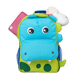 Green Spotted Dinosaur Dimensional Animal Shape Water Resistant Preschool Backpack