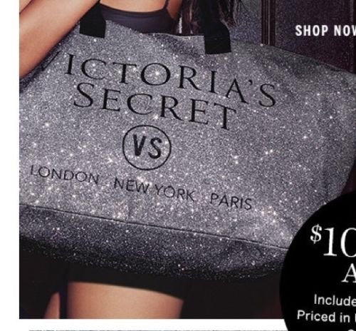 Victoria's Secret Glitter Tote Bags