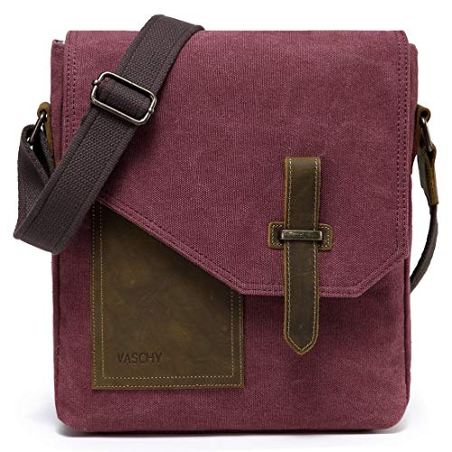 Small Purple Canvas Messenger Bag