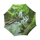 Reverse Umbrella Rainforest Windproof Anti-UV for Car Outdoor Use