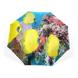 Umbrella Underwater World Of Tropical Fish Travel Golf Sun Rain Windproof umbrellas with UV