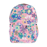 Damara Womens Vintage Flower Printed Simple Classic School Bag,Pink