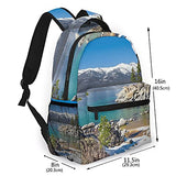 Casual Backpack,Lake Tahoe,Business Daypack Schoolbag For Men Women Teen