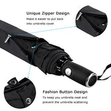 Travel Umbrella Windproof, Auto Open Close Compact Umbrellas for Women and Men Teflon Coating