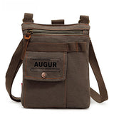 AUGUR Canvas Unisex Fashionable Universal Leisure Cross Body Single Shoulder Bag (Army green)