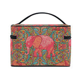 Makeup Bag Paisley Elephant Travel Cosmetic Bags Organizer Train Case Toiletry Make Up Pouch