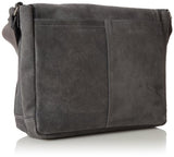 David King & Co. Full Flap Messenger Distressed, Grey, One Size