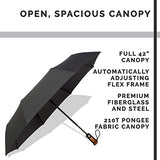 Kentwood Teflon Windproof Travel Umbrella (Grey)