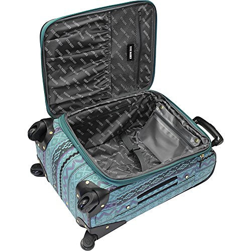 Steve Madden Designer Luggage Collection - Lightweight Softside Expandable Suitcase for Men & Women - Durable 20 inch Carry on Bag with 4-Rolling