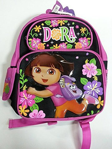 Dora the Explorer Small Backpack Flowers Black School Bag New 053061