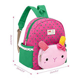 Little-Sweet Cute Rabbit Toddler Backpacks Kids School Bags Children Preschool Lunch Bags (Rose Red)