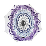 Reverse Umbrella Purple-Blue Mandala Windproof Anti-UV for Car Outdoor Use