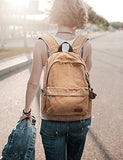Canvas Backpack Lightweight Travel Daypack Student Rucksack Laptop Backpack